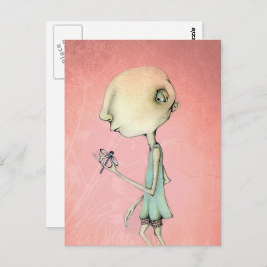 Carte Postale Maud et sa libellule (Devant / Derrière)