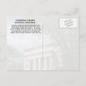 Carte Postale Maudoleum du général Ulysses S. Grant, NY, NY (Dos)