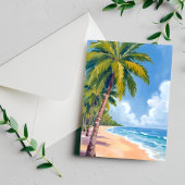 Carte Postale Maui Beach Palm Trees Peinture