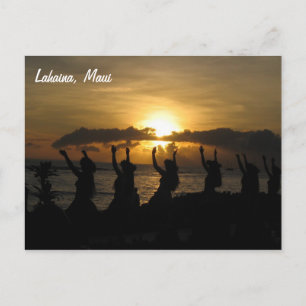 Carte postale Maui. Danseurs Luau à Lahaina, Maui
