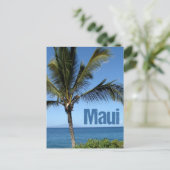 Carte Postale Maui Hawaii Beau Océan Palm Tree (Debout devant)