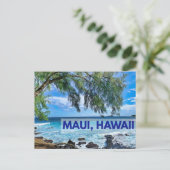 Carte postale Maui Hawaii Palm Tree (Debout devant)