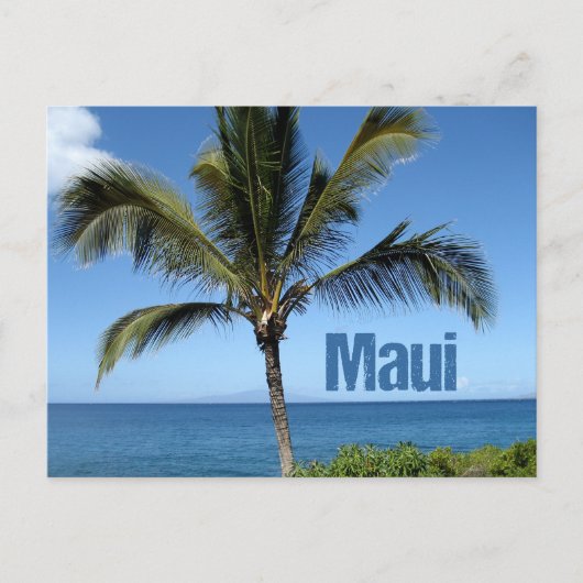 Carte Postale Maui Hawaii Palm Tree Pittoresque (Devant)