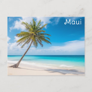 Carte Postale Maui Hawaii Tropical Beach Palm Tree Travel