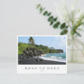 Carte Postale Maui Road à Hana plage de sable noir, Hawaii (Debout devant)