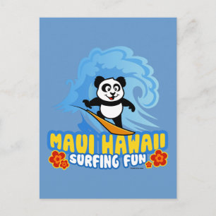 Carte Postale Maui Surf Panda