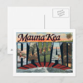 Carte Postale Mauna Kea, Hawaii - Scènes de grandes lettres (Devant / Derrière)