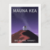Carte Postale Mauna Kea Observatory Starry Sky Retro Poster  (Devant)