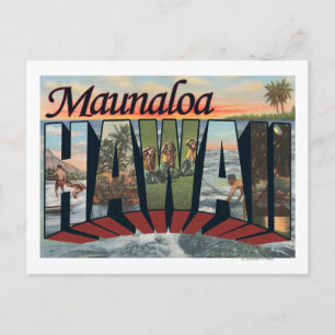 Carte Postale Maunaloa, Hawaii - Scènes de grandes lettres