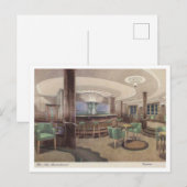 Carte Postale Mauretania Passenger Ship, Intérieur 1940 Vue (Devant / Derrière)