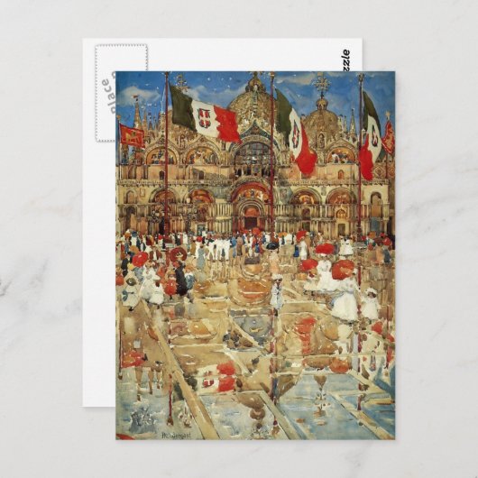 Carte Postale Maurice Prendergast- Splash of Sunshine and Rain (Devant / Derrière)