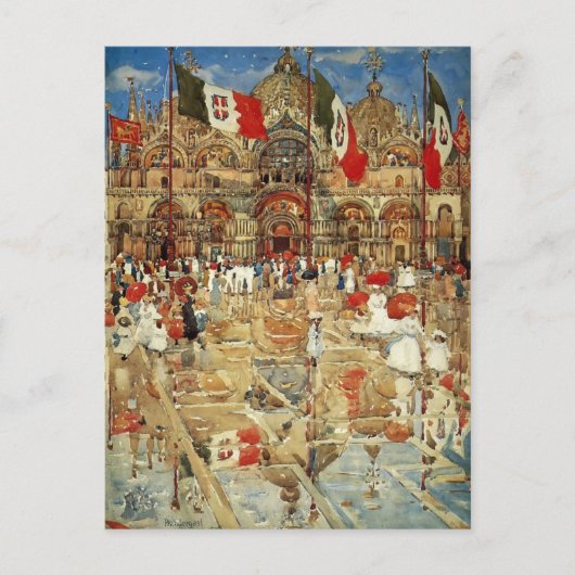 Carte Postale Maurice Prendergast- Splash of Sunshine and Rain (Devant)