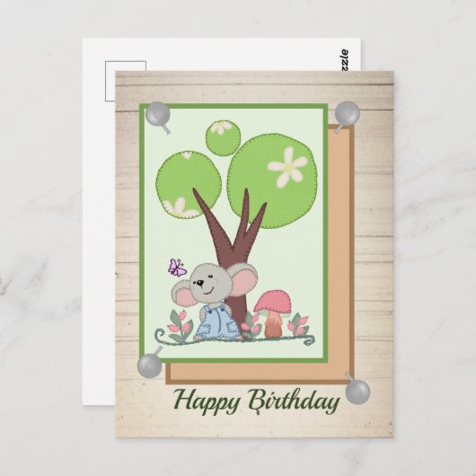 Carte Postale Maus unterm Baum (Devant / Derrière)