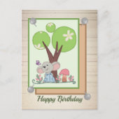 Carte Postale Maus unterm Baum (Devant)