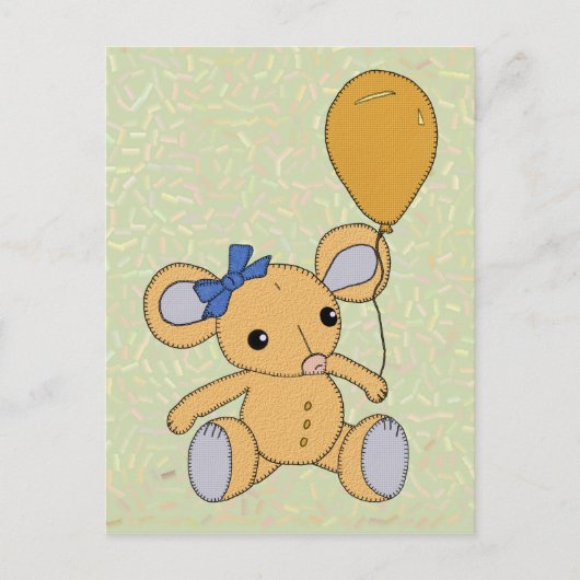 Carte Postale Mäuschen mit Ballon (Devant)