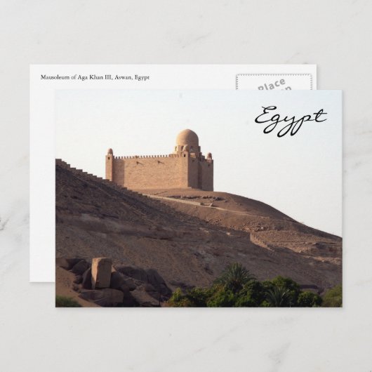Carte Postale mausolée aswan (Devant / Derrière)