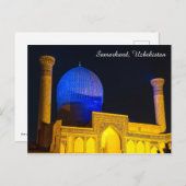 Carte Postale Mausolée d'Amir Timur - Samarkand, Ouzbékistan (Devant / Derrière)