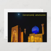 Carte Postale Mausolée d'Amir Timur - Samarkand, Ouzbékistan (Devant / Derrière)