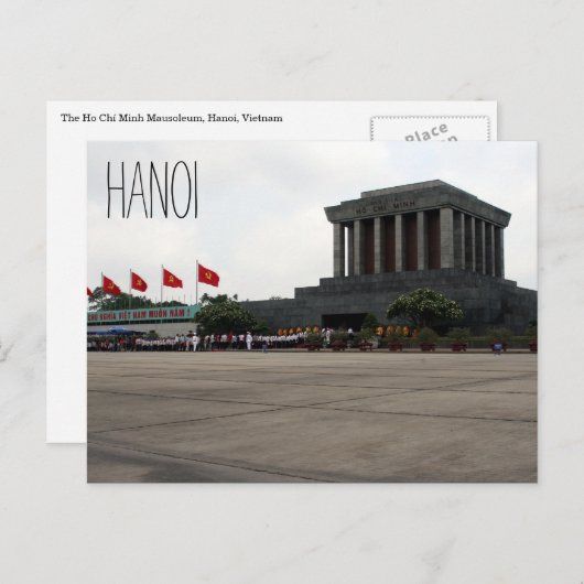 Carte Postale mausolée de hanoi (Devant / Derrière)