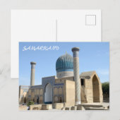 Carte Postale Mausolée de Timur à Samarkand, Ouzbékistan (Devant / Derrière)