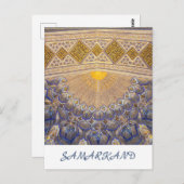 Carte Postale Mausolée de Timur à Samarkand, Ouzbékistan (Devant / Derrière)