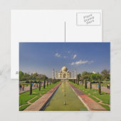 Carte Postale mausolée du Taj Mahal / Agra, Inde 2 (Devant / Derrière)