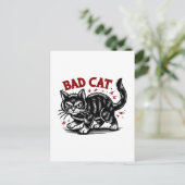 Carte Postale Mauvais Chat (Debout devant)