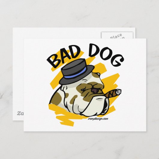 Carte Postale Mauvais chien (Devant / Derrière)