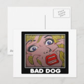 Carte Postale mauvais chien 2 (Devant / Derrière)