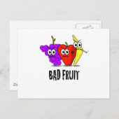 CARTE POSTALE MAUVAIS FRUIT ! (Devant / Derrière)