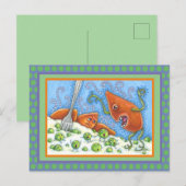 CARTE POSTALE MAUVAIS JAM JOUER AUX POIS, AMUSANT REPAS DE REPAS (Devant / Derrière)