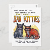 Carte Postale Mauvais Kitties (Devant / Derrière)