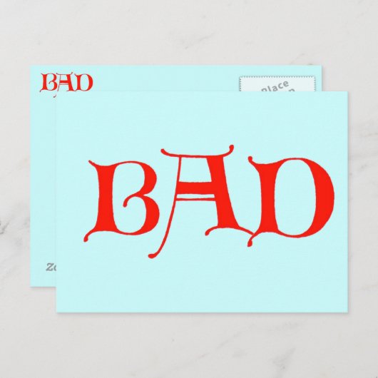 Carte postale Mauvaise (Devant / Derrière)