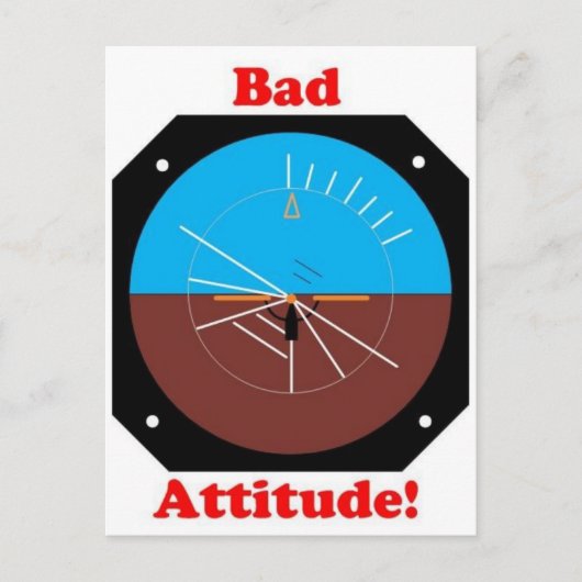 Carte Postale Mauvaise attitude (Devant)