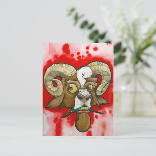 Carte Postale "Mauvaise chèvre !" (Debout devant)