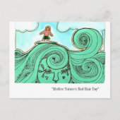 Carte Postale Mauvaise journée des cheveux (Devant)