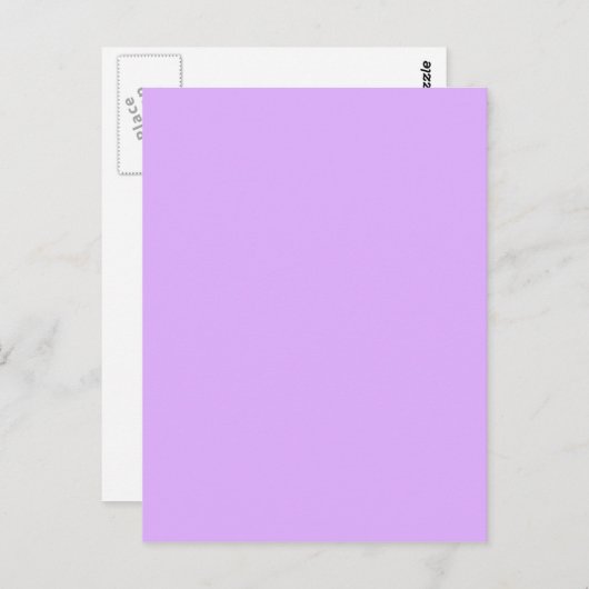 Carte Postale Mauve, code hexa violet pâle e0b0ff (Devant / Derrière)
