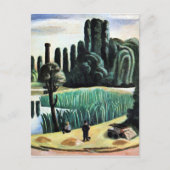 Carte Postale Max Beckmann - Mer avec peupliers, art (Devant)