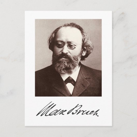 Carte Postale Max Bruch - signature (Devant)