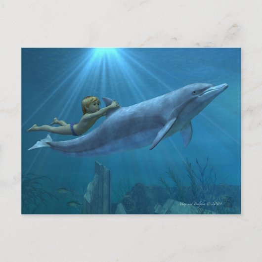 Carte Postale Max et Dolphin (Devant)
