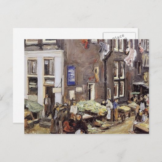 Carte Postale Max Liebermann - Quartier juif à Amsterdam (Devant / Derrière)