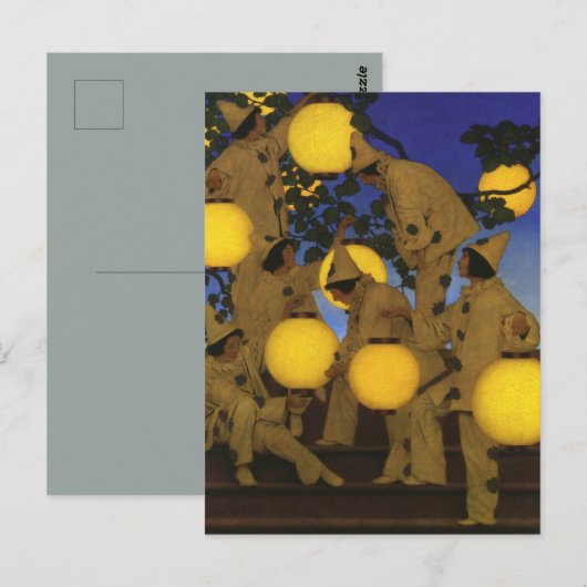 Carte Postale Maxfield Parrish Les Porteurs de Lanternes 1908 Vi (Devant / Derrière)