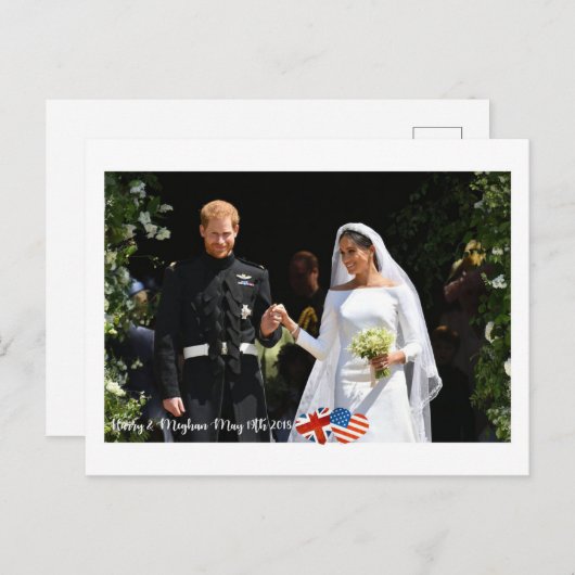 Carte Postale May 19th 2018: When Harry married Meghan (Devant / Derrière)