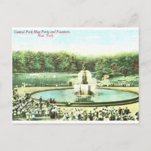 Carte Postale May Party, Central Park, NYC Vintage