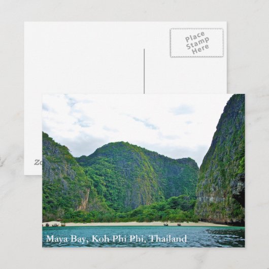 Carte Postale Maya Bay, Koh Phi Phi, Thaïlande (Devant / Derrière)