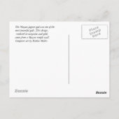 Carte Postale Mayan Jaguar-turquoise et or (Dos)