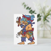Carte Postale Mayan Rain God Coloré (Debout devant)