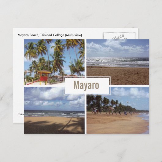 Carte postale Mayaro Beach Collage (Multi-view) (Devant / Derrière)