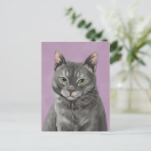 Carte postale Maybelle the Grey Tabby Cat (Debout devant)