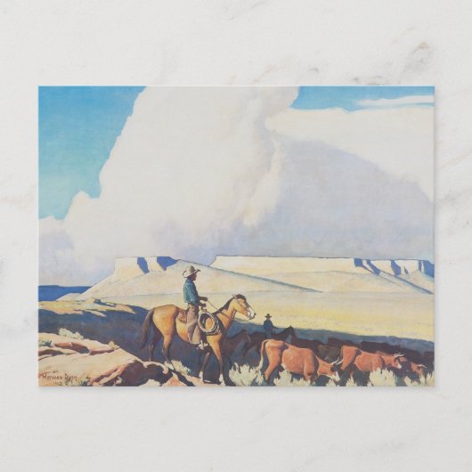 Carte Postale MaynardDixon Open Range Classic Western Paysage (Devant)
